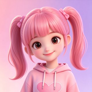 bubbly AI 聊天人设洛洛 3D 卡通头像