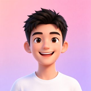 bubbly AI 阳光人设阿泽短发男孩头像